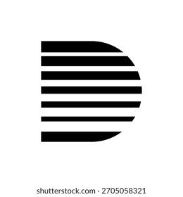 Logotipo de la letra D. Diseño de logo. Elementos de Plantilla. Logotipo abstracto geométrico