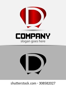 Letter D logo design template 
