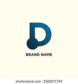 Diseño del logotipo de la letra D con una idea única