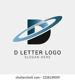 Letter D logo design vector icon symbol template