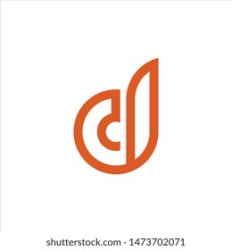 Letter D logo design vector.