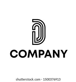 Letter D logo design - vector sign
