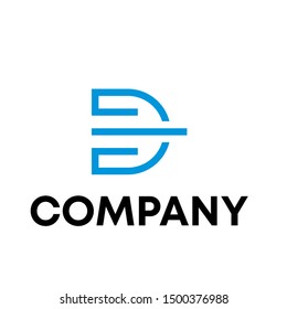 Letter D logo design - vector sign