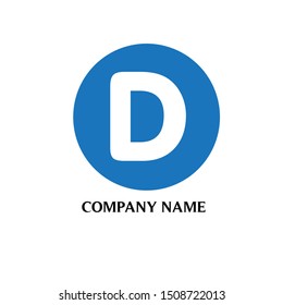 letter D logo design vector icon template