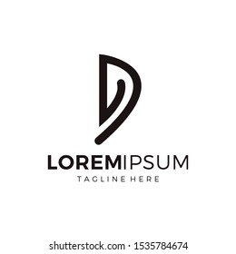 Letter d logo design vector
