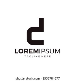 Letter d logo design vector