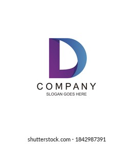Letter d logo design in vector