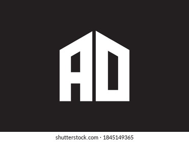 Plantilla de vectores de diseño de logotipo de letra A D. Diseño de logotipo de carta AD