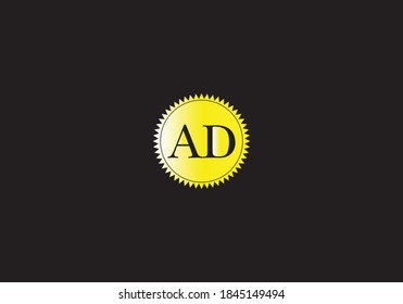 Letter A D Logo Design Vector Template. AD Letter Logo Design