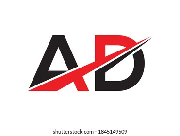 Vektor-Vorlage für das Design des Logos Buchstabe A. Logo-Design für AD-Buchstaben