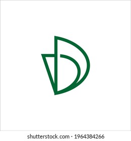 letter D logo design vector sign
