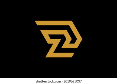 Letter D logo design vector. D monogram sign.