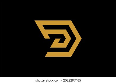 Letter D logo design vector. D monogram sign.