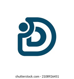 Letter D Logo. D Letter Design Vector with Dots. Design logotype with modern concept. Design Template Element. Design Vector Illustration