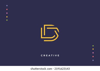 letter D logo design vector