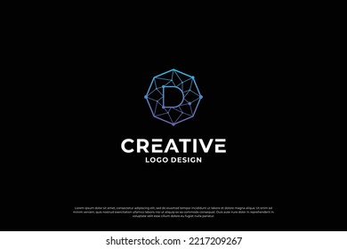 Letter D logo design vector. Initial letters D for logo brand. Creative D sign initial letter.