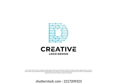 Letter D logo design vector. Initial letters D for logo brand. Creative D sign initial letter.