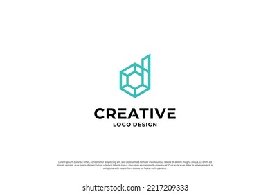 Letter D logo design vector. Initial letters D for logo brand. Creative D sign initial letter.