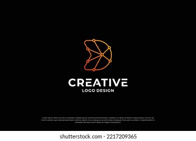 Letter D logo design vector. Initial letters D for logo brand. Creative D sign initial letter.