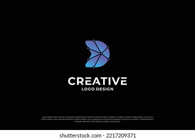 Letter D logo design vector. Initial letters D for logo brand. Creative D sign initial letter.