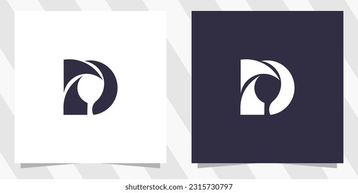 vector de diseño de logotipo de letra d