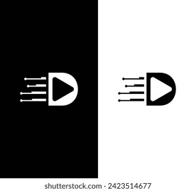 Vector de diseño del logotipo de la letra D. Logotipo de uso para empresas. Vector de Iniciales