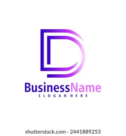Letter D logo design vector. Creative Initial D logo concepts template