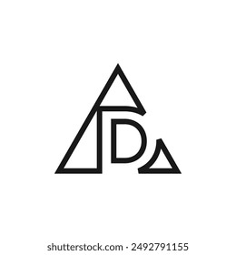 Letter D logo design vector with universal form and creative idea