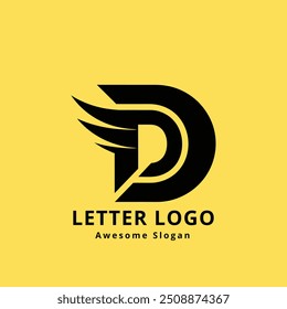 Letter D logo. D letter design vector