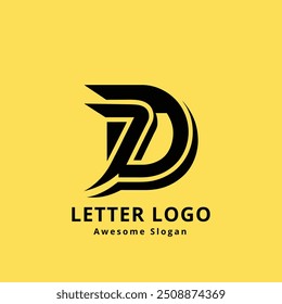 Letter D logo. D letter design vector