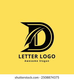 Letter D logo. D letter design vector