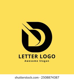 Letter D logo. D letter design vector