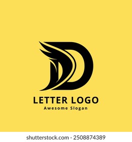 Logotipo de la letra D. Vector de diseño de letra D