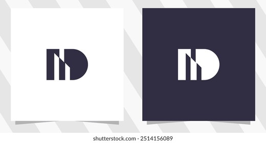 letra d logotipo design vetor