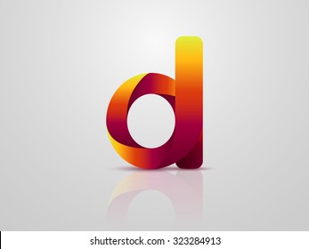 Letter D. Logo design. Vector illustration