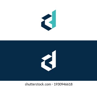 Letter D Logo Digital Technology Design Vector Stock. Initial D Tech Logo Design Icon. Simple Alphabet D Logo gradations 