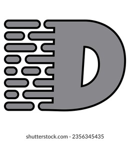 Letra d logotipo de velocidad rápida letra d símbolo rápido