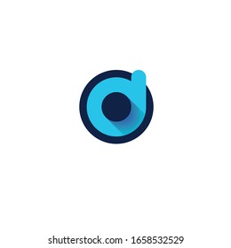Icono de forma de círculo plano de logotipo Estilo de diseño simple Elemento gráfico centrado Concepto redondo innovador Símbolo de destino minimo Signo moderno Plantilla vectorial limpia Idea de etiqueta sofisticada