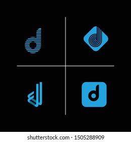 letter d logo with full color
