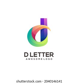 Letter d Logo Gradient Colorful