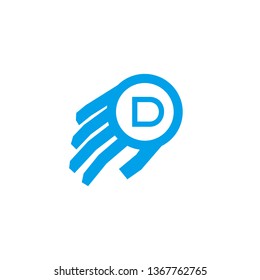 Letter D logo and Hand Logo