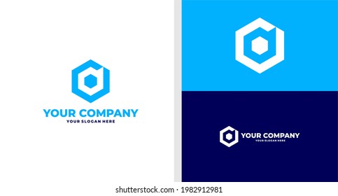 LETTER D LOGO HEXAGON TECHNOLOGY SIMPLE EDITABLE