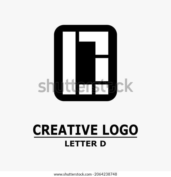 letter d logo, d icon in a box. Abstract\
business logo icon design\
template