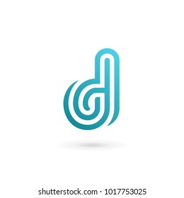 Letter D logo icon design template elements