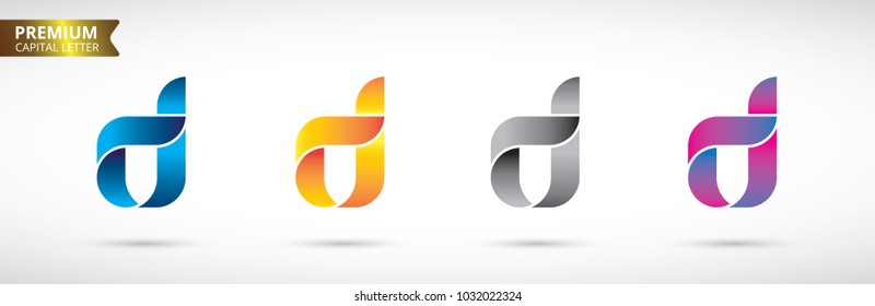 Letter D logo icon design template elements