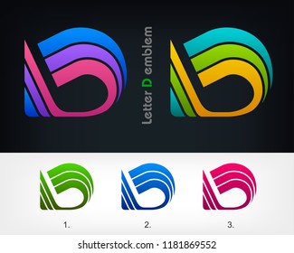 Letter D logo icon design template elements, Business technology universal idea, Vector illustration