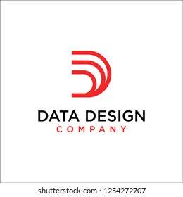 Letter D logo icon design template 