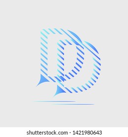Letter D logo icon design template elements. vector