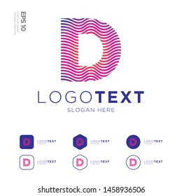 Letter D logo icon design template elements