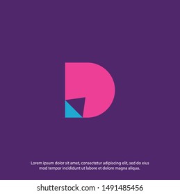 Letter D logo icon design element